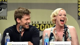 Nikolaj CosterWaldau amp Gwendoline Christie Funny Moments [upl. by Damaris]