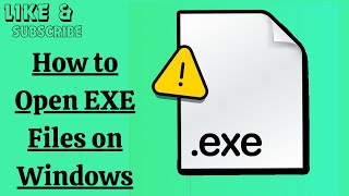 How to Open EXE Files on Windows [upl. by Eetnwahs156]