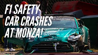 F1 Safety Car Crashes at Monza [upl. by Nuahs]