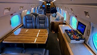 Private Jet Interior for the Rich and Famous  Pilot VLOG 50 [upl. by Lorollas]