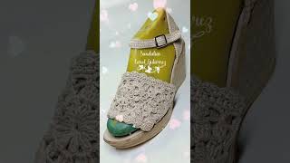 sandalias tejidas en crochet modelo Xinena [upl. by Shewchuk882]