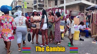 Midday On The Streets of Abuko The Gambia in 2024 [upl. by Suehtomit]