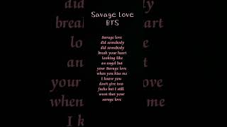 savagelovelyrics ytshorts bts plssubscribe [upl. by Claire]