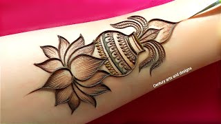 Navratri special mehndi design  easy arabic mehndi design  simple mehndi  mehndi design  mehndi [upl. by Aihsel]