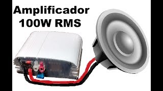 Módulo amplificador caseiro 100W rms [upl. by Acalia347]