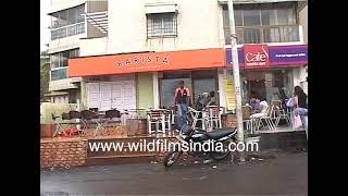 Salman Khan rides a bike on the crowded roads of Mumbai enters Galaxy as bystanders gawk [upl. by Ferwerda]