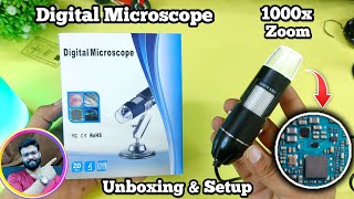 Digital microscope with 1000x Zoom unboxing amp Setup [upl. by Harlan826]