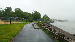 Walking along the Kill Van Kull strait in Bayonne New Jersey USA [upl. by Balfore]