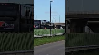 shorts bus Lemmer Tours Tourismo vertrekt van station Haarlem Spaarnwoude [upl. by Fernandez382]