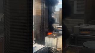 Historic First Baptist Church fire in downtown Dallas [upl. by Notgnilliw]