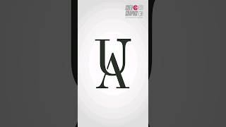 💡Como hacer un monograma con las letras UA  Logo ideas  tutorial illustrator [upl. by Yttap647]