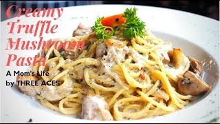 Creamy Shiitake Mushroom Pasta  Special Carbonara Pasta [upl. by Lhadnek]