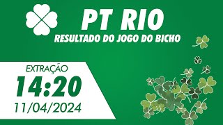 ðŸ€ Resultado da PT Rio 1420 â€“ Resultado do Jogo do Bicho de Hoje 11042024  AO VIVO [upl. by Ehrenberg]