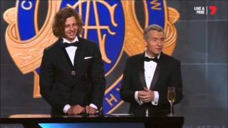 Nat Fyfe Wins AFL Brownlow Medal 2015 [upl. by Karilynn]