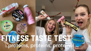 FITNESS TASTE TEST  proteins proteins proteins [upl. by Ruddie]