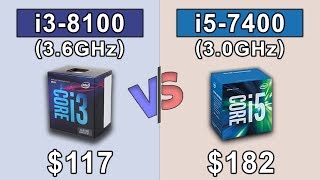 i3 8100 vs i5 7400  Which should you buy [upl. by Euqirat]