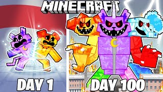 I Survived 100 Days as SMILING CRITTERS in Minecraft [upl. by Akcir]