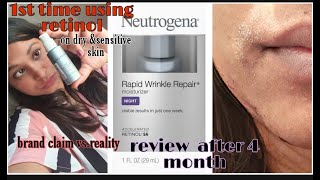 DETAIL review of Neutrogena rapid wrinkle repair moisturiser nightretinol experience on dry skin [upl. by Nollid163]