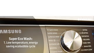 Samsung Washing Machine Super Eco Wash Cycle Explained [upl. by O'Dell]