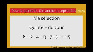 pronostic quinte du jour turfoo PRONOSTIC PMU QUINTÉ  DU JOUR DIMANCHE 01 SEPTEMBRE 2024 [upl. by Algar652]