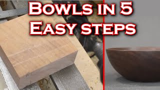 beginners woodturning How to turn your first bowl [upl. by Siegel]