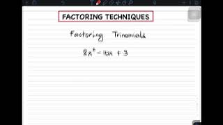 Factoring Trinomials ax2  bx  c using AC Method [upl. by Natividad]