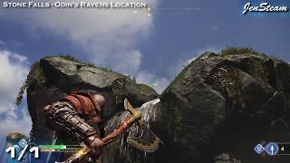 God of War All Odins Ravens in Stone Falls Allfather Blinded Trophy [upl. by Quintie409]