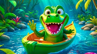 Row Row Your Boat  Classic Nursery Rhyme for Kids  Fun Song About Boating and Movement [upl. by Patrizius]