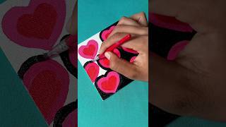 Satisfying heart with pink frame✨🔥💕visualart pink satisfying easy trending ytshorts SA01 [upl. by Obellia]