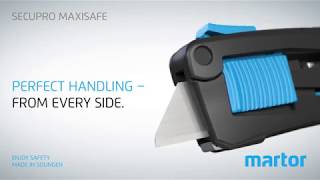 Safety knife MARTOR SECUPRO MAXISAFE new product video GB [upl. by Shaer]