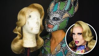 WIG TRANSFORMATION W MR VILLBERG  Blonde Retro Wig Tutorial [upl. by Htesil]