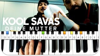 Kool Savas feat Nessi  Deine Mutter Instrumental Beat Piano Tutorial MIDI [upl. by Erkan]