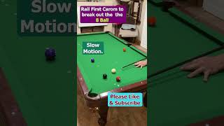 CAROM SHOT IN SLOWMO billiardtricks shorts trickshot trickshots [upl. by Elana992]