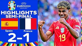 Spagna  Francia 21 gol e highlights euro 2024 [upl. by Cordelie]