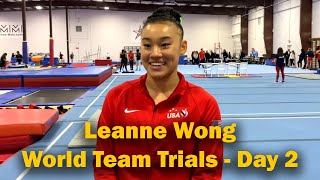 Leanne Wong  Day 2 of World Team Trials [upl. by Adranoel]