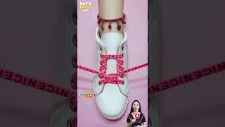 Elegant way to tie shoelaces for style Sneaker lacing tips shorts shoeslacestyles tips [upl. by Kessler]