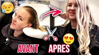 JE CHANGE DE CHEVEUX CHEZ LE COIFFEUR en DIRECT  AVANT vs APRES [upl. by Ennairb]