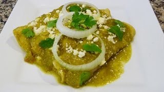 Receta Facil Enchiladas Verdes [upl. by Airym]