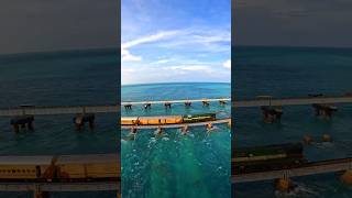 The most beautiful Pamban Bridge  at Rameshwaram Island Tamil Nadu [upl. by Tadd]