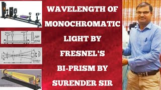 WAVELENGTH OF MONOCHROMATIC LIGHT BY FRESNELS BIPRISM [upl. by Ahsakal]