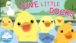 Five Little Ducks  Nursery Rhymes  เพลงเป็ดน้อย 5 ตัว  เพลงเด็กภาษาอังกฤษ by KidsOnCloud [upl. by Connett]