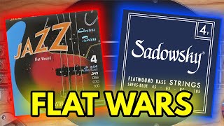 FLAT WARS  Thomastik JF344 vs Sadowsky SBF45 on Music Man StingRay NO TALKNG [upl. by Attiuqaj]