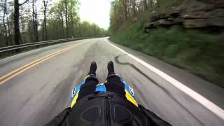 Street luge crash at 68 mph [upl. by Giark]