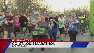 The Go St Louis Marathon runs through St Louis Sunday [upl. by Refotsirc]