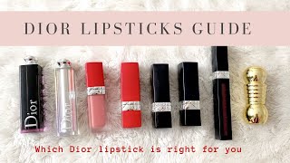 Dior Lipsticks Guide [upl. by Myrtice]