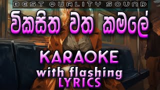 Wikasitha Watha Kamale Karaoke with Lyrics Without Voice [upl. by Nels]