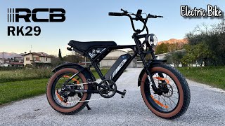 RCB RK29 20quot Fat Electric Bike  Legal but Powerful without Accelerator [upl. by Nnahgaem]