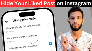 How to hide my liked posts on instagram from friends  How to hide my likes on instagram reels [upl. by Airla810]