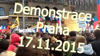 Demonstrace Praha 17112015 [upl. by Roti]