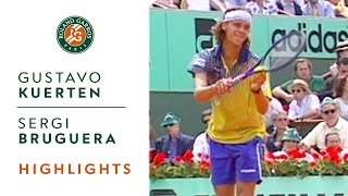 Gustavo Kuerten v Sergi Bruguera Highlights  Mens Final I RolandGarros 1997 [upl. by Nidorf]